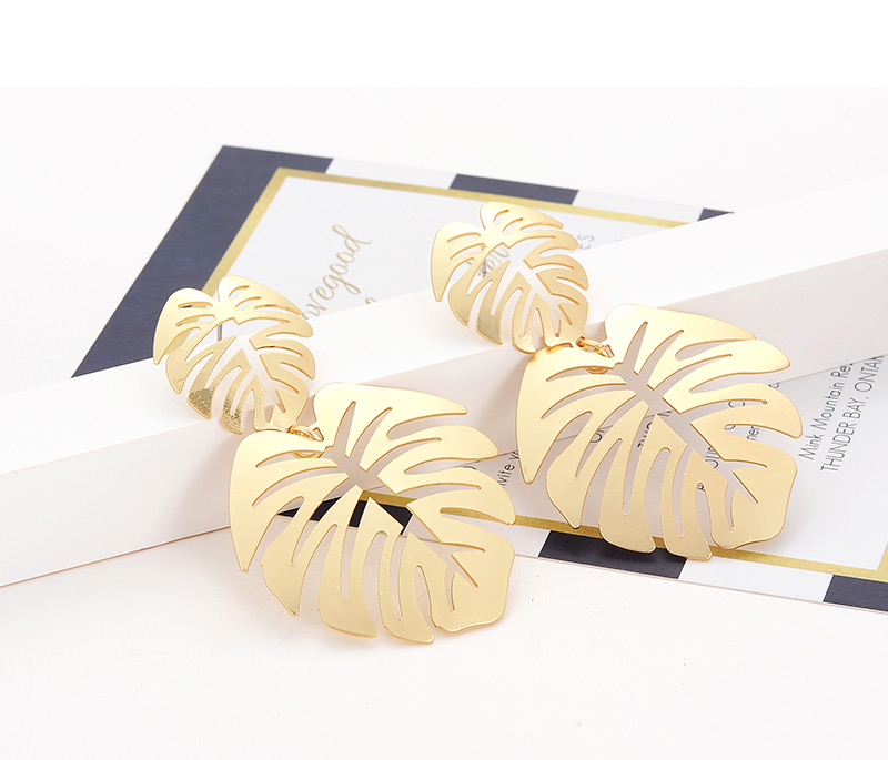 Fashion Gold Color Leaf Shape Decorated Earrings,Drop Earrings