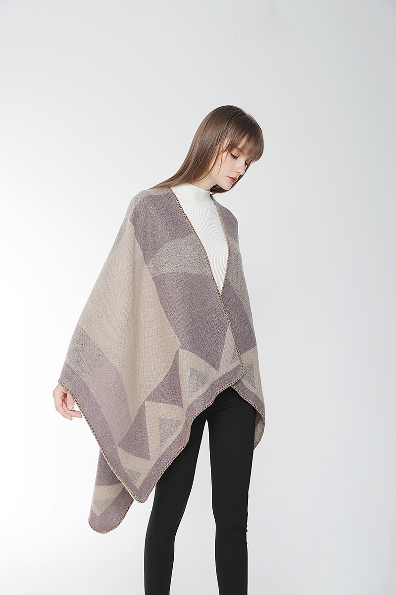 Fashion Navy Geometric Pattern Decorated Scarf,knitting Wool Scaves