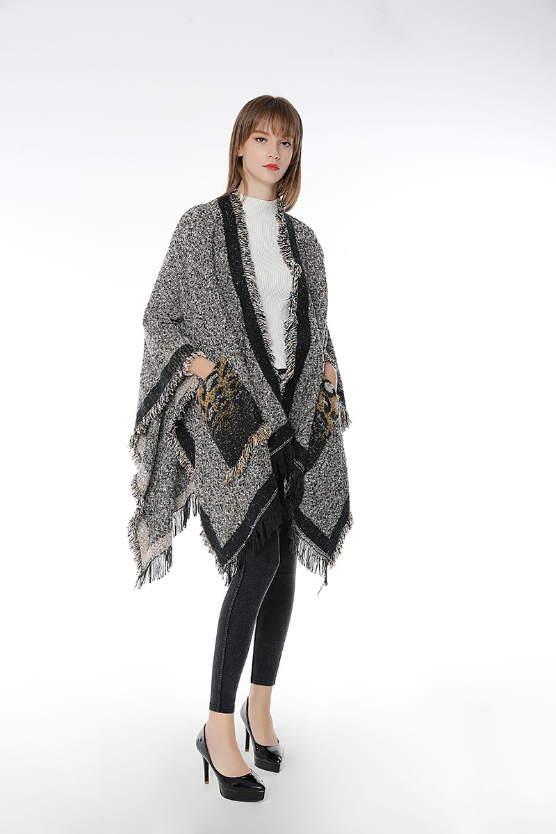 Fashion Gray Tassel Decorated Scarf,knitting Wool Scaves