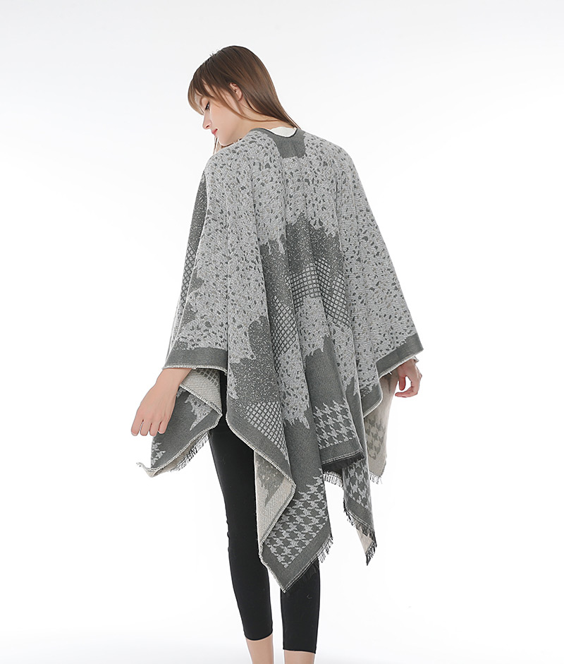Fashion Khaki+black Grid Pattern Decorated Scarf,knitting Wool Scaves
