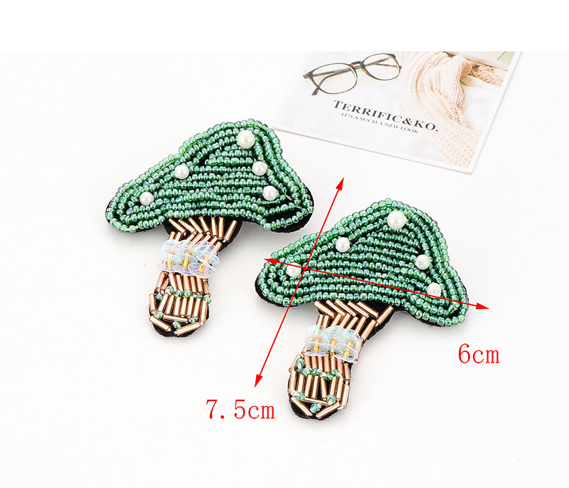 Fashion Green Mushroom Shape Decorated Earrings,Stud Earrings
