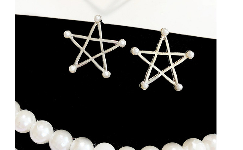 Fashion Silver Color Star Shape Deisgn Earrings,Stud Earrings