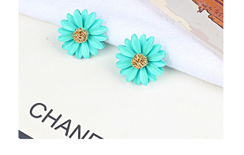 Fashion Blue Flower Shape Design Earrings,Stud Earrings