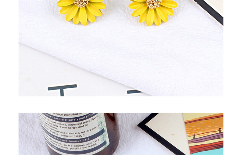 Fashion Yellow Flower Shape Design Earrings,Stud Earrings