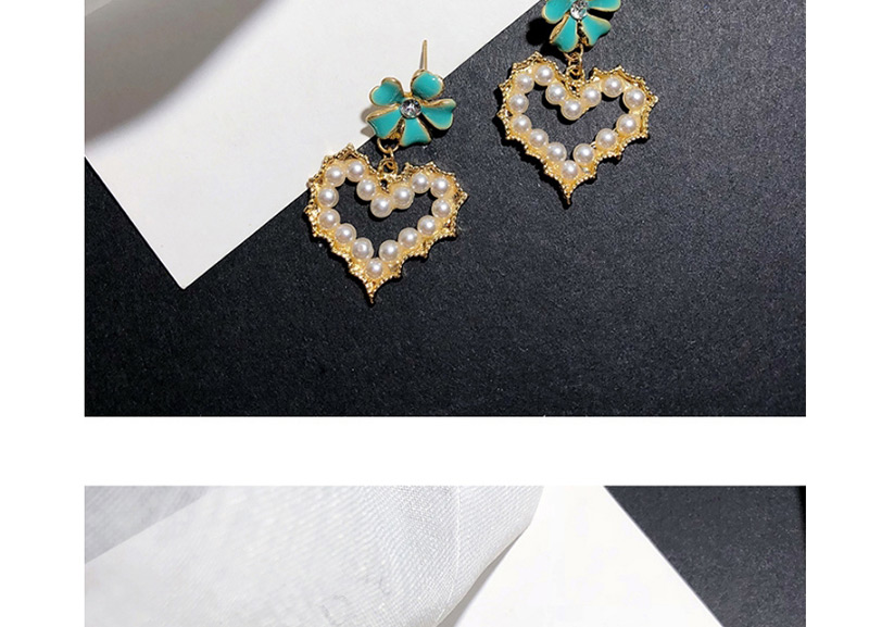 Fashion Gold Color Waterdrop Shape Decorated Heart Earrings,Stud Earrings