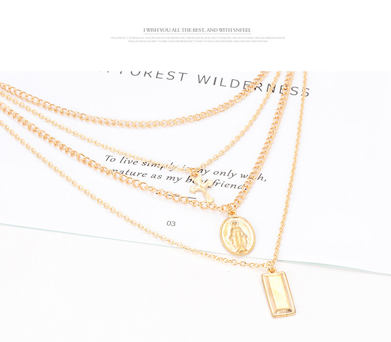 Fashion Gold Color Multi-layer Design Necklace,Multi Strand Necklaces