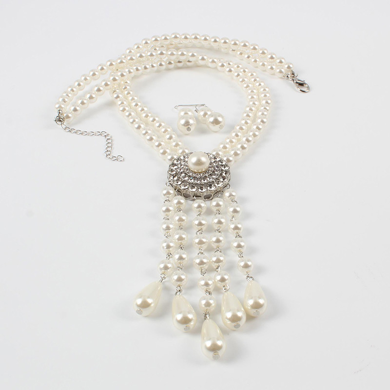 Fashion White Tassel Decorated Jewelry Sets,Jewelry Sets