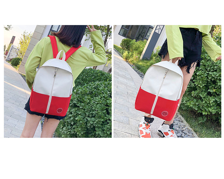 Fashion Black Color-matching Decorated Bag,Backpack