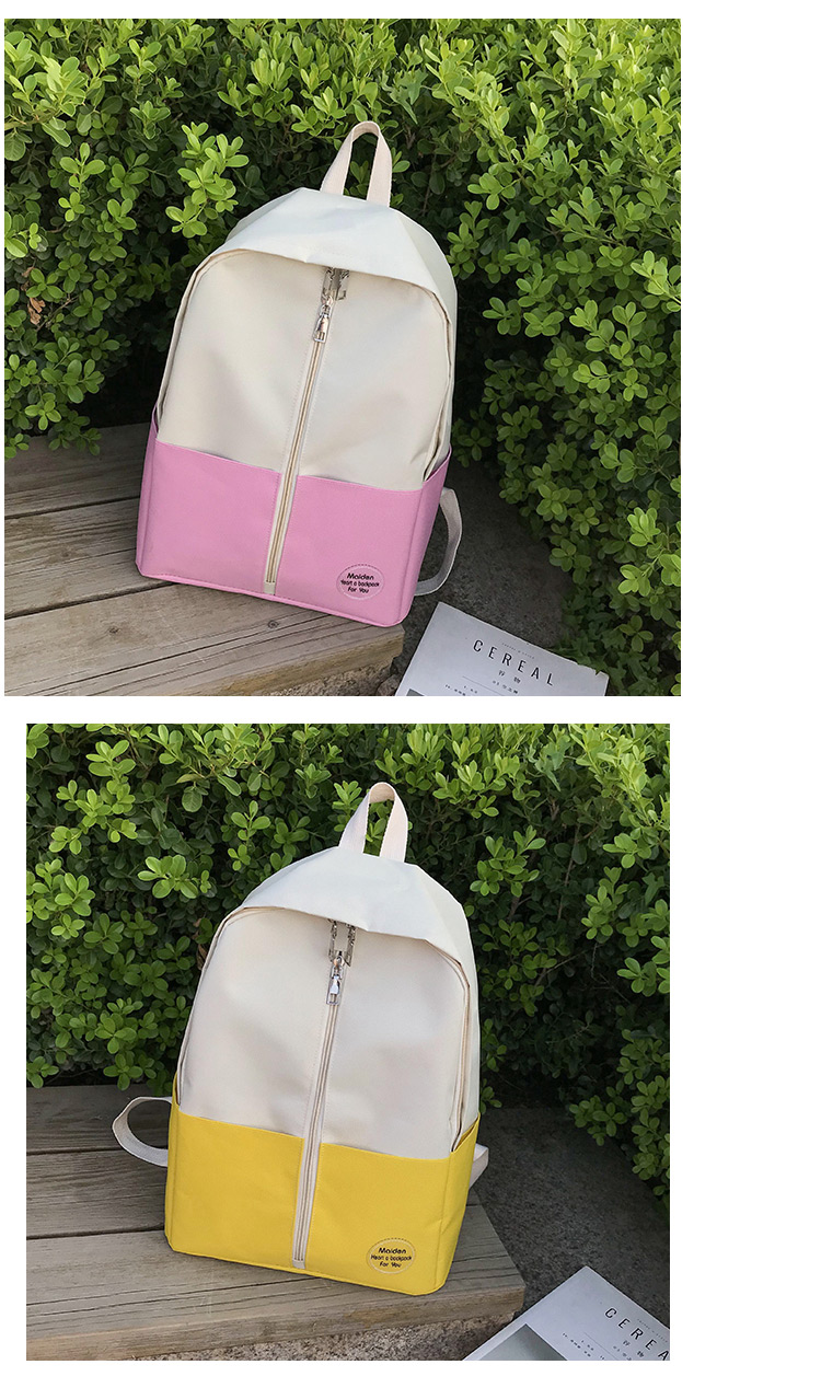 Fashion Pink Color-matching Decorated Bag,Backpack