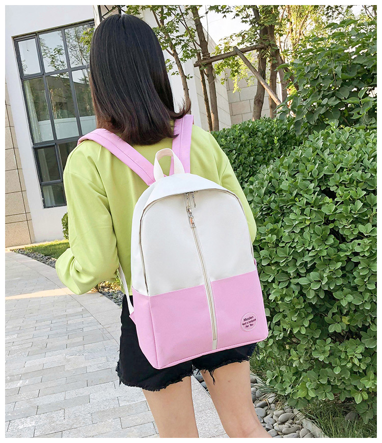 Fashion Black Color-matching Decorated Bag,Backpack
