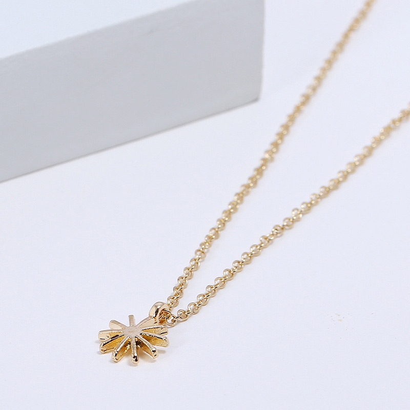 Fashion Gold Color Flower Shape Decorated Necklace,Pendants