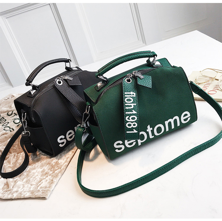 Fashion Green Letter Pattern Decorated Bag,Handbags