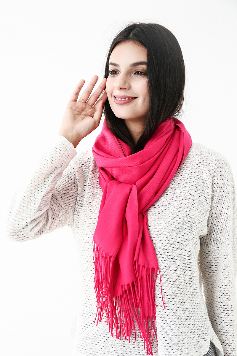 Fashion Light Pink Pure Color Decorated Scarf,Thin Scaves