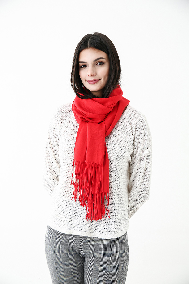 Fashion Plum Red Pure Color Decorated Scarf,Thin Scaves