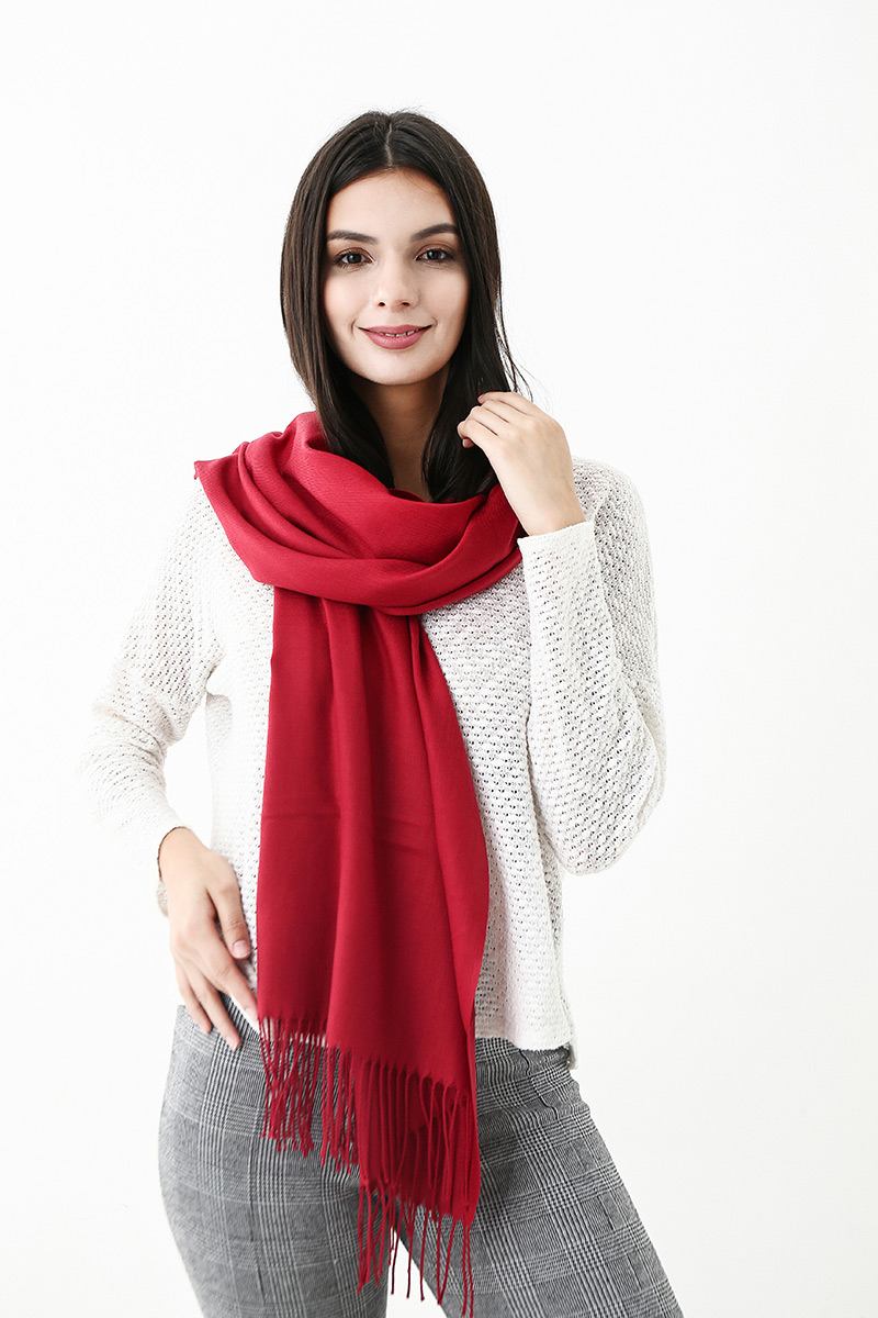 Fashion Red Pure Color Decorated Scarf,Thin Scaves