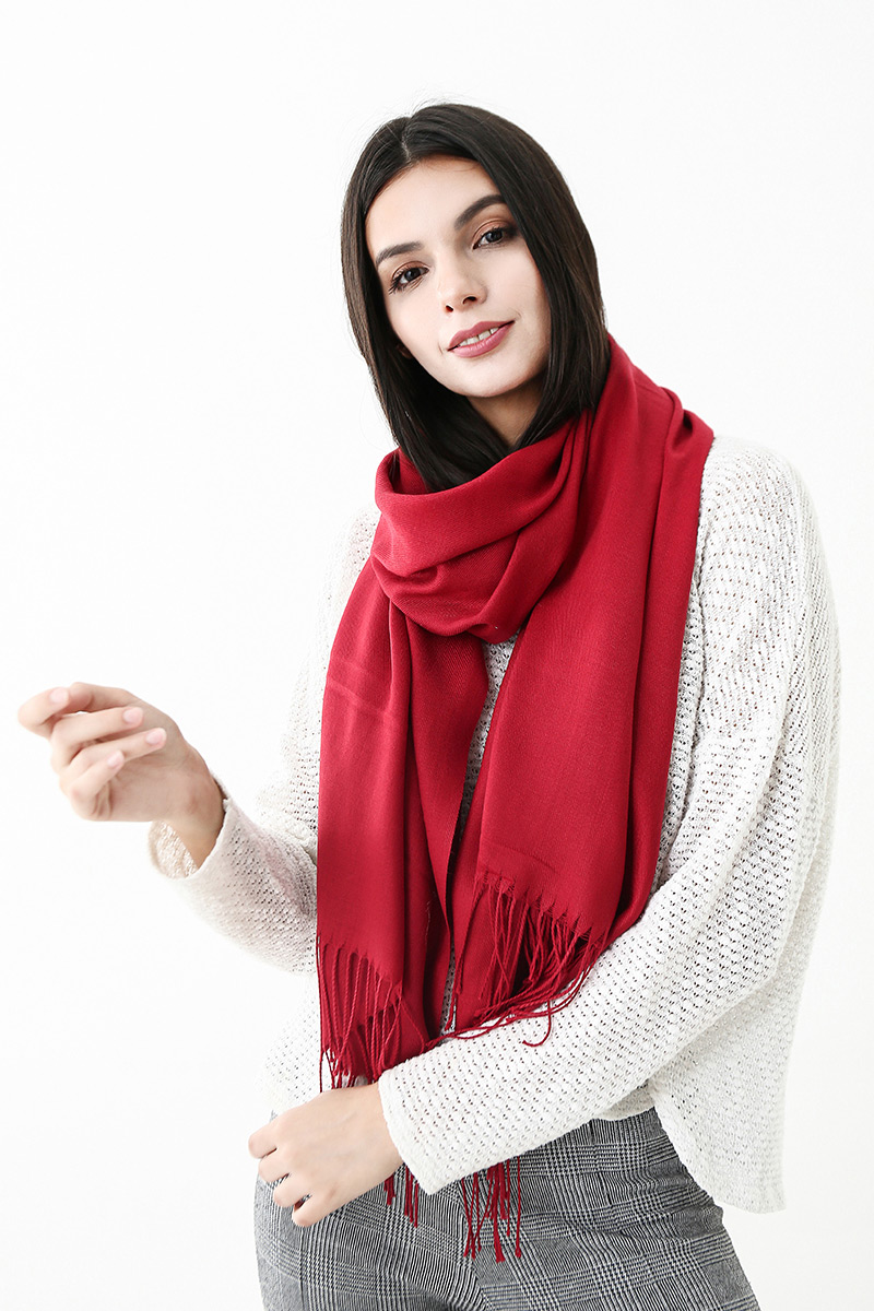 Fashion Pink Pure Color Decorated Scarf,Thin Scaves