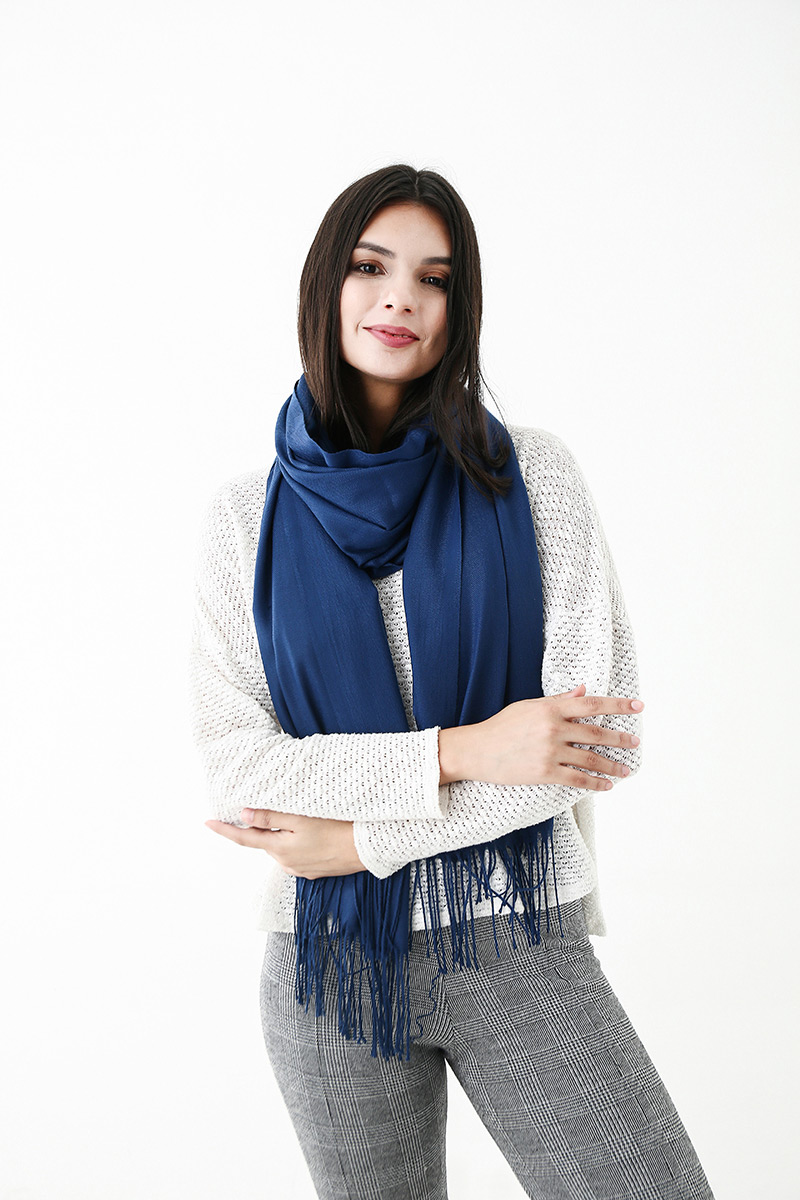 Fashion Gray Pure Color Decorated Scarf,Thin Scaves