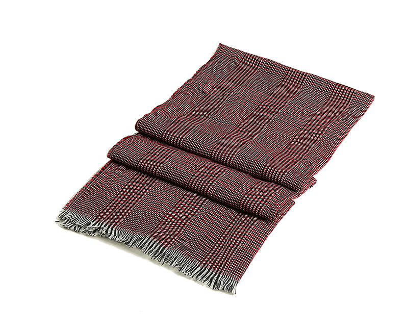 Fashion Claret Red Grids Pattern Decorated Scarf,knitting Wool Scaves