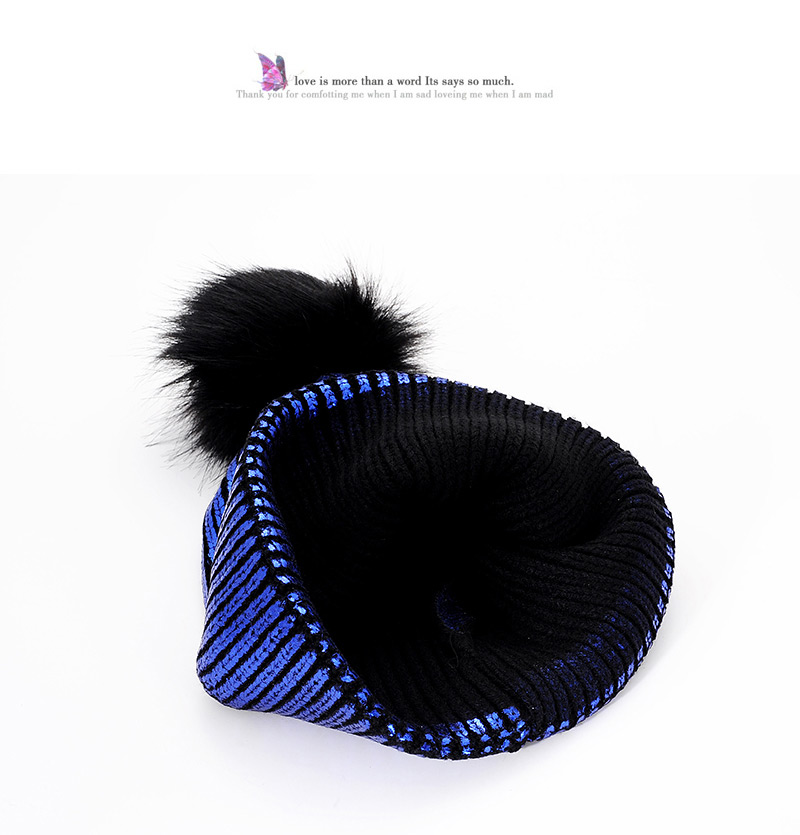 Fashion Sapphire Blue Pure Color Decorated Hat,Knitting Wool Hats