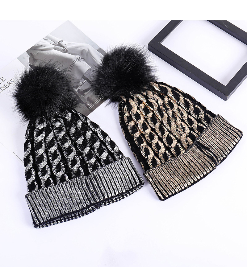 Fashion Silver Color Pure Color Decorated Hat,Knitting Wool Hats