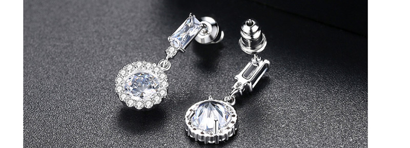 Fashion Silver Color Geometric Shape Decorated Earrings,Earrings