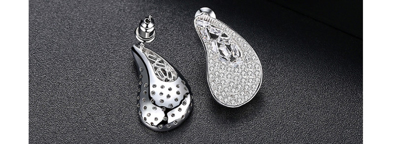 Fashion Silver Color Irregular Shape Decorated Earrings,Earrings
