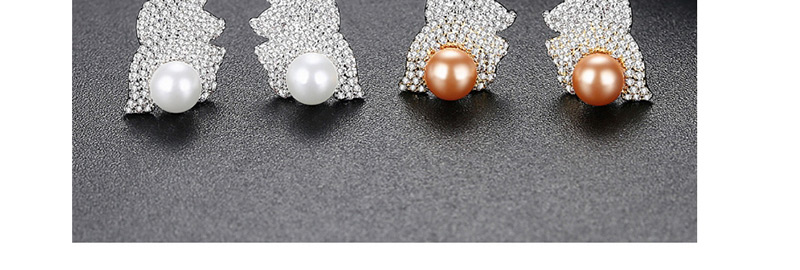 Fashion Gold Color Full Diamond Decorated Earrings,Earrings