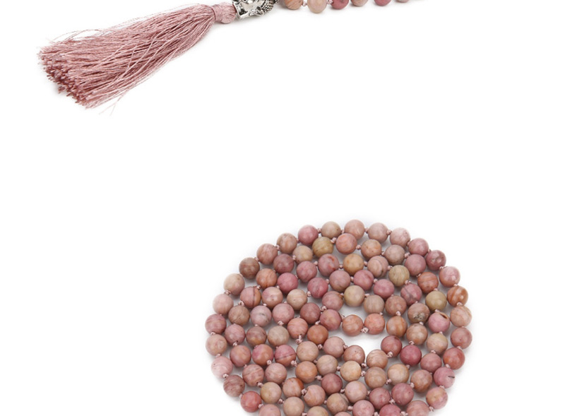 Fashion Pink Tassel Decorated Necklace,Beaded Necklaces