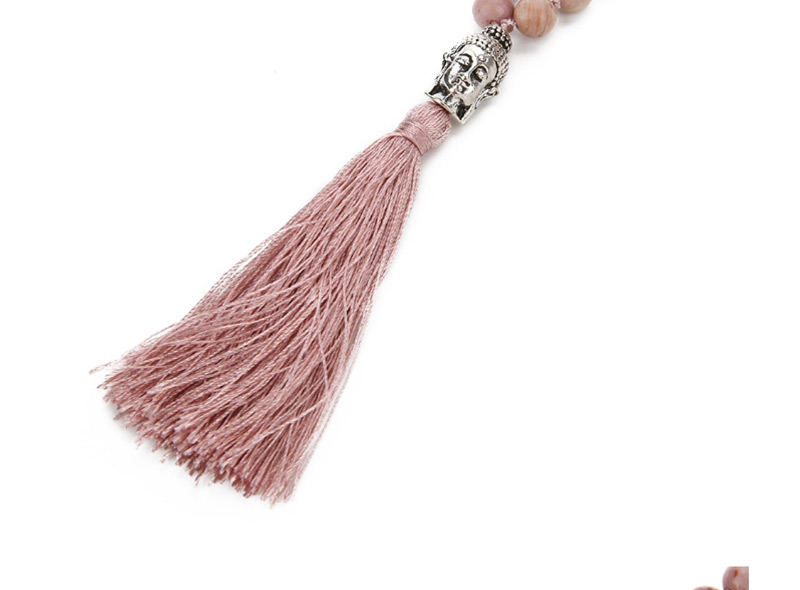 Fashion Pink Tassel Decorated Necklace,Beaded Necklaces