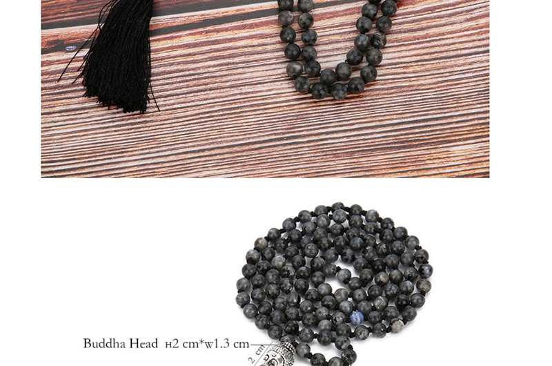 Fashion Black Tassel Decorated Necklace,Thin Scaves