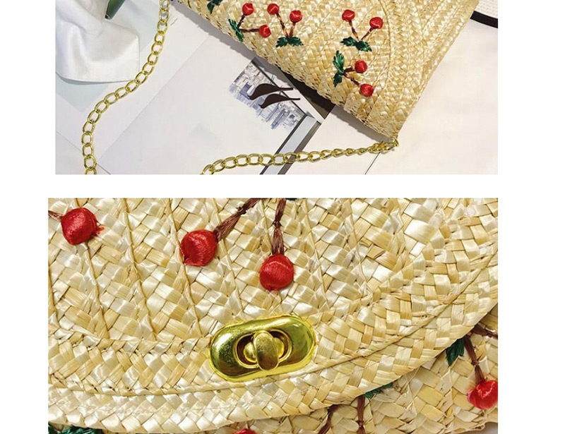 Fashion Khaki Cherry Pattern Decorated Bag,Messenger bags