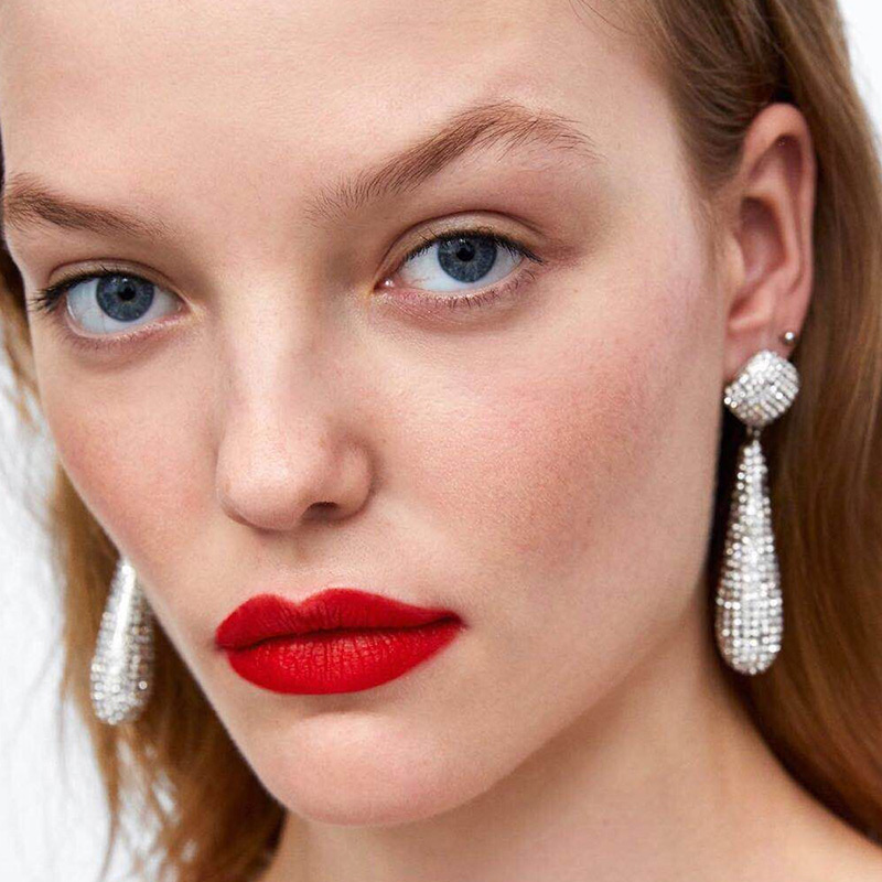Fashion Rose Gold Full Diamond Decorated Earrings,Drop Earrings