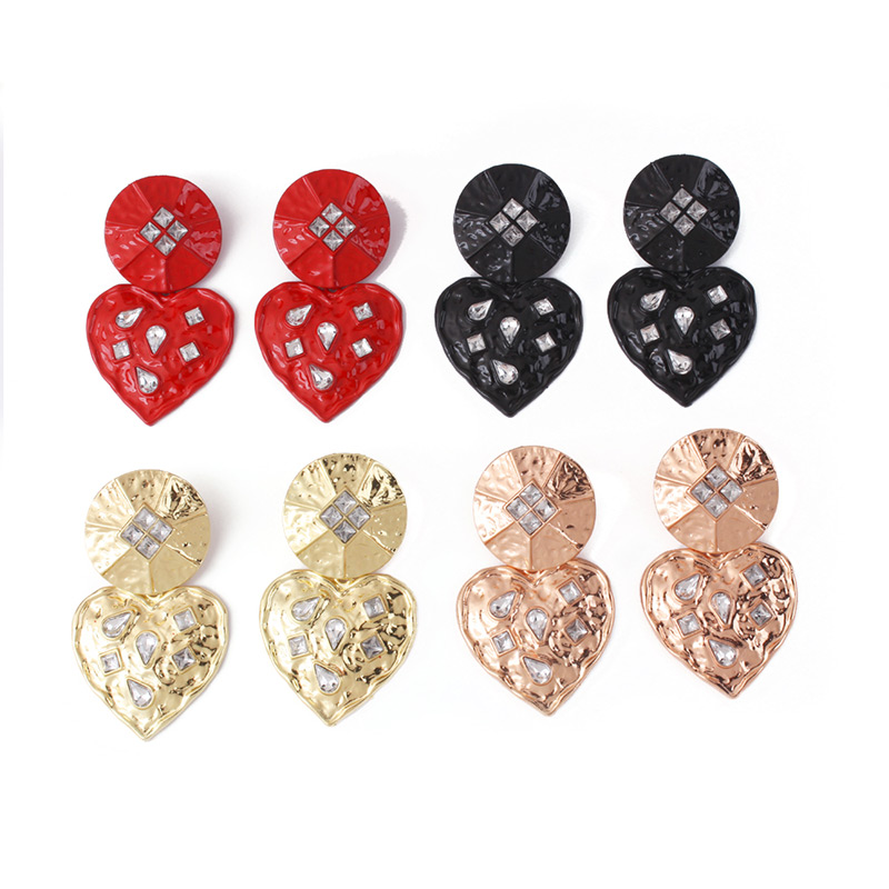 Fashion Red Heart Shape Decorated Earrings,Drop Earrings