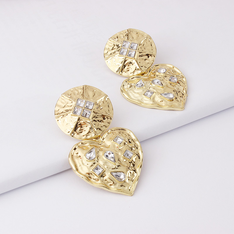 Fashion Rose Gold Heart Shape Decorated Earrings,Drop Earrings
