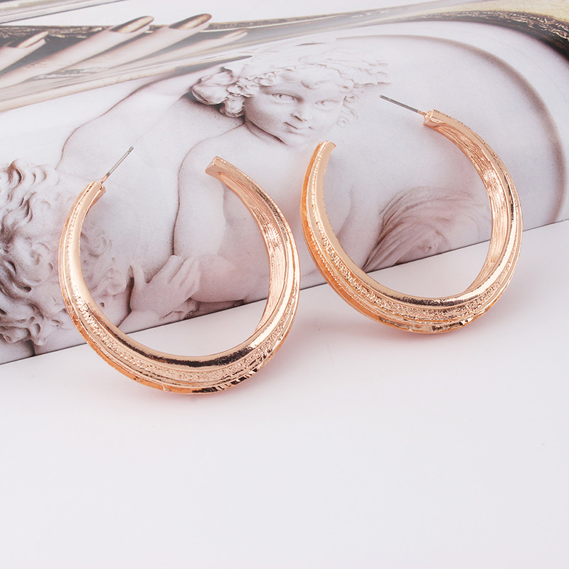Fashion Silver Color Pure Color Decorated Round Earrings,Hoop Earrings