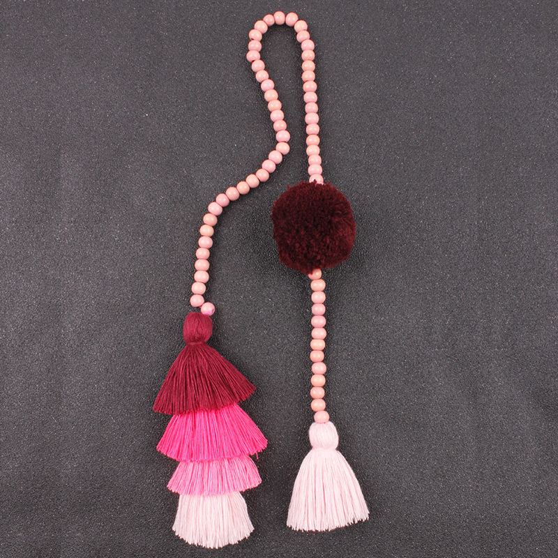 Fashion Pink Tassel Decorated Keychain,Fashion Keychain