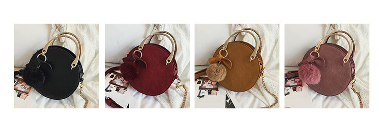 Fashion Red Round Shape Decorated Bag,Handbags