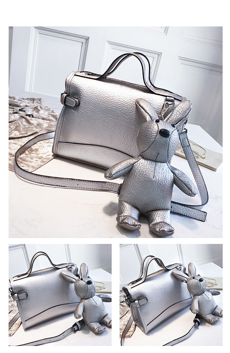 Fashion Silver Color Pure Color Decorated Bag,Handbags