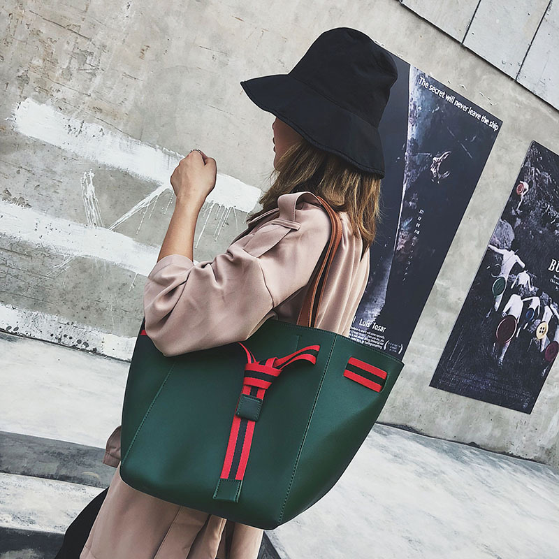 Fashion Green Stripe Pattern Decorated Bag,Messenger bags