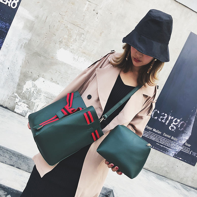 Fashion Green Stripe Pattern Decorated Bag,Messenger bags