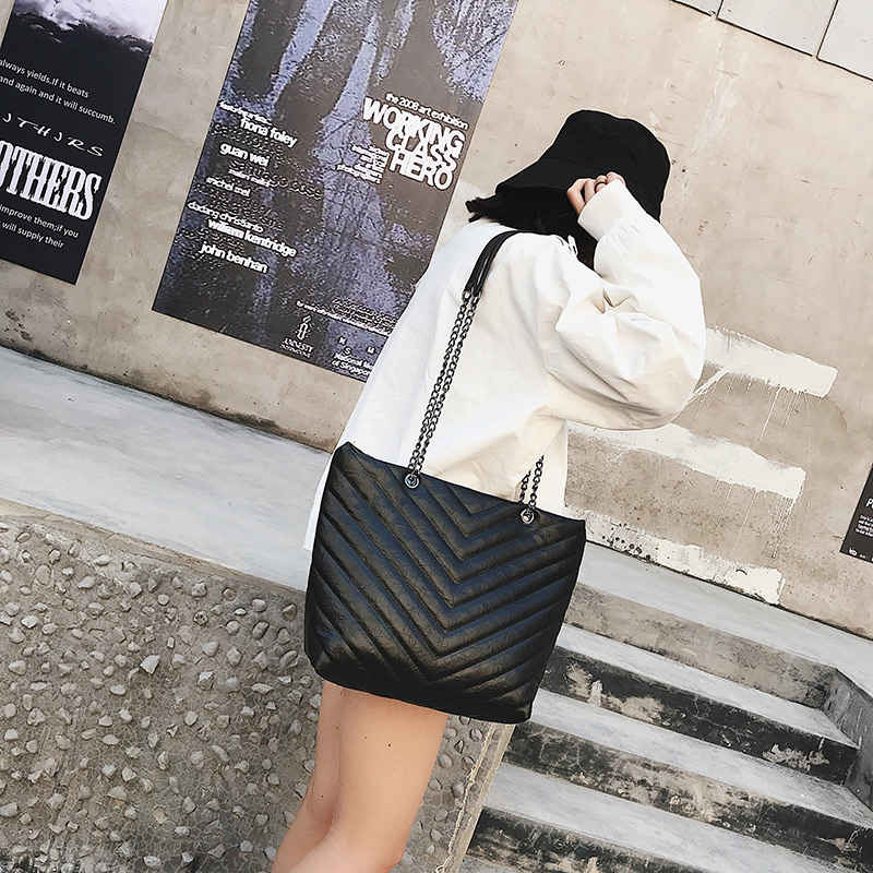 Fashion Black Pure Color Decorated Shoulder Bag,Messenger bags