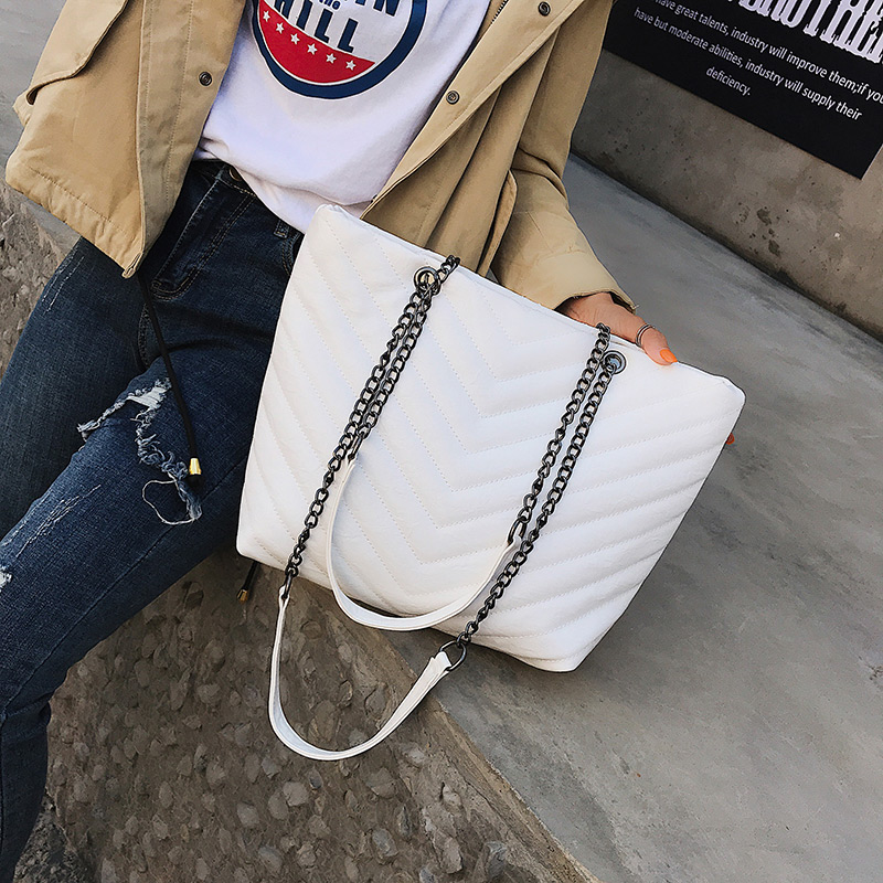Fashion White Pure Color Decorated Shoulder Bag,Messenger bags