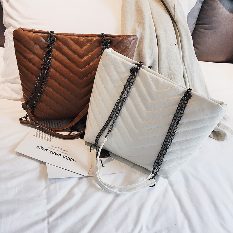 Fashion White Pure Color Decorated Shoulder Bag,Messenger bags