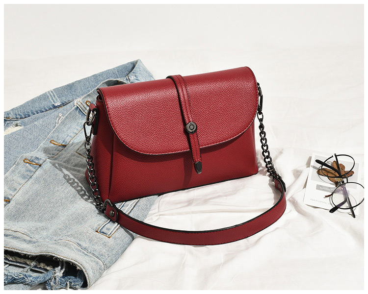 Fashion Red Square Shape Decorated Shoulder Bag,Shoulder bags