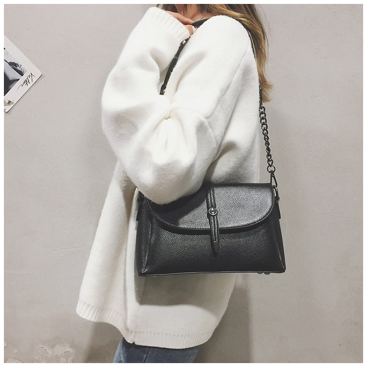 Fashion Black Square Shape Decorated Shoulder Bag,Shoulder bags