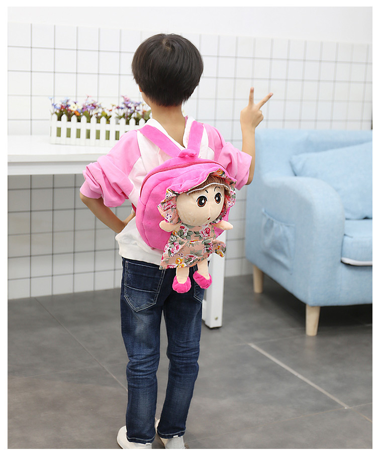Fashion Red Girl Shape Decorated Backpack,Backpack