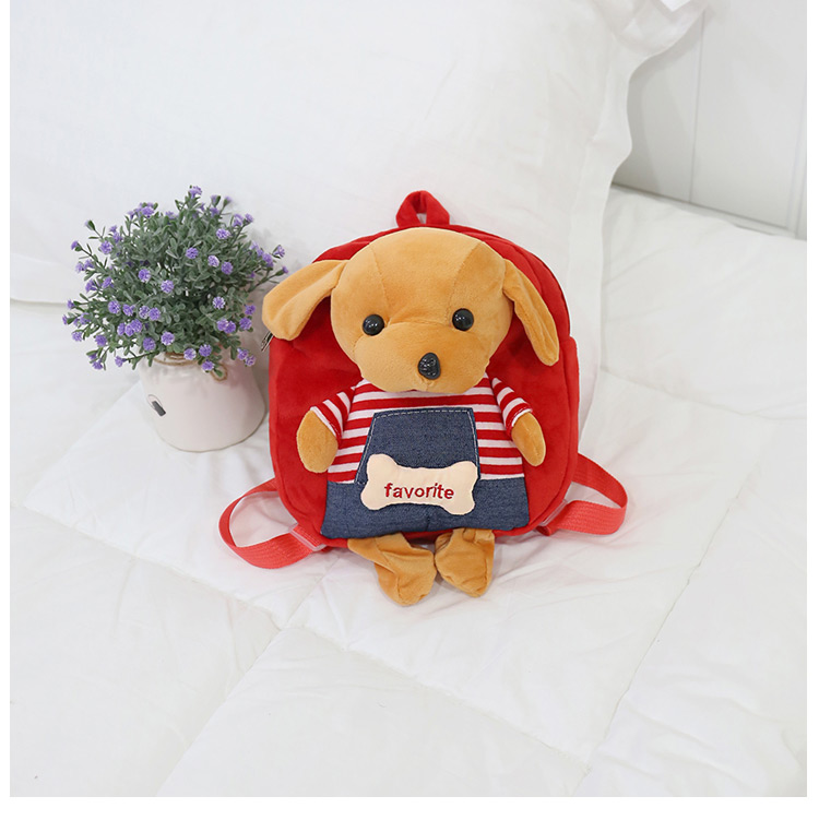Fashion Red Dog Shape Decorated Backpack,Backpack