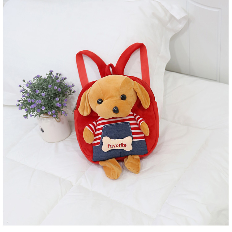 Fashion Red Dog Shape Decorated Backpack,Backpack