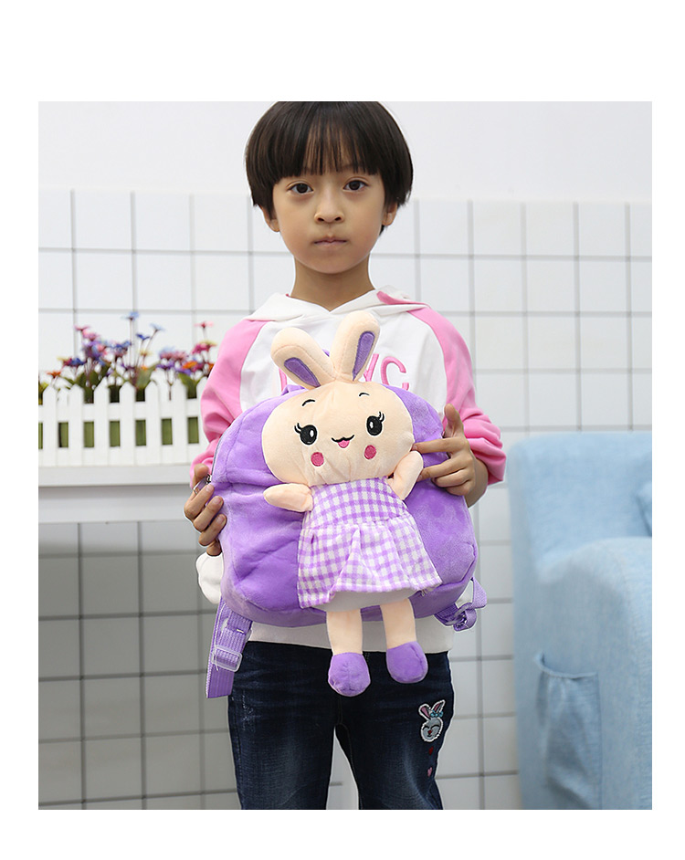 Fashion Purple Rabbit Shape Decorated Backpack,Backpack