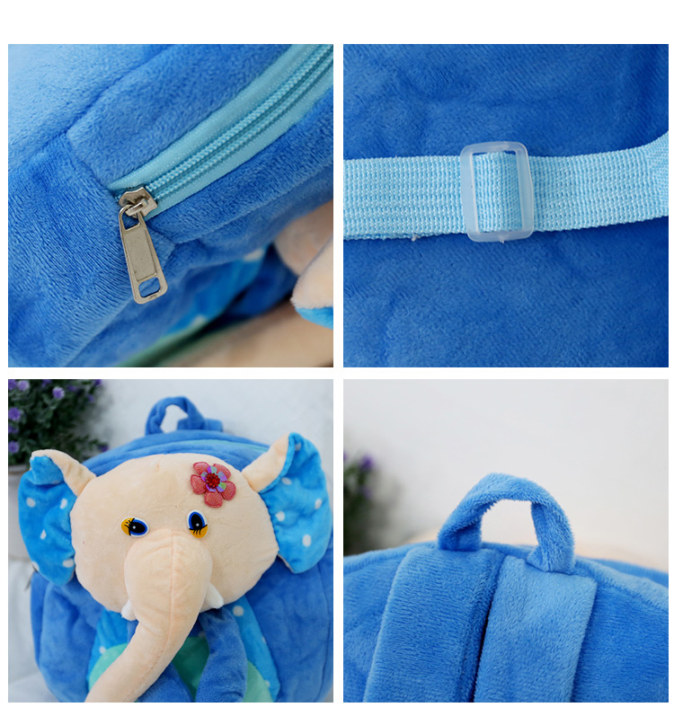 Fashion Blue Elephant Shape Decorated Backpack,Backpack